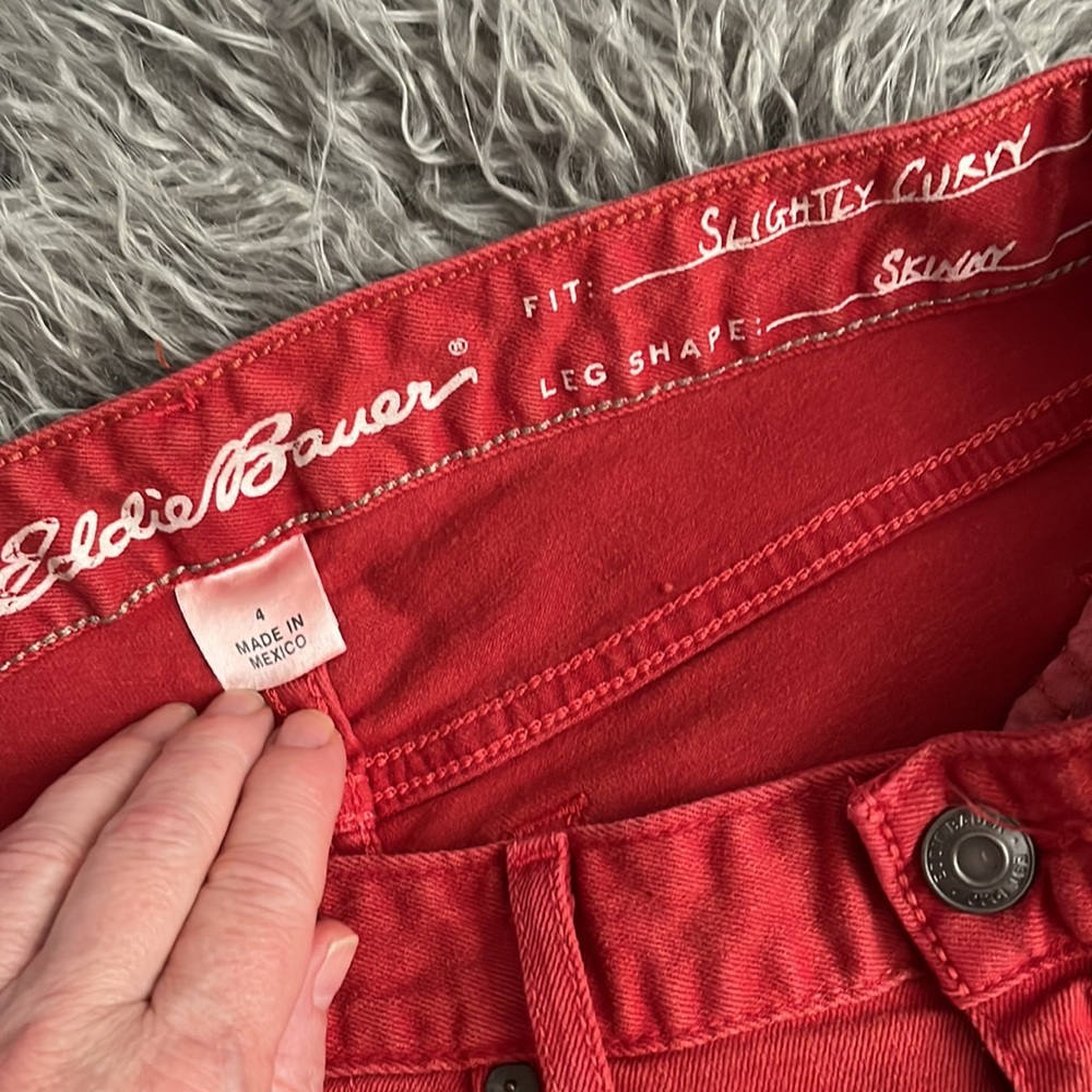 NWOT LL Bean red jeans skinny